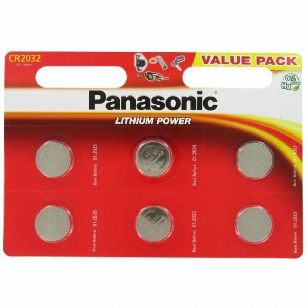 Ličio baterija (elementas) PANASONIC 3V, 220mAh, 6vnt.